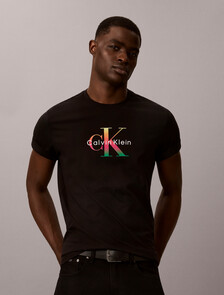 Pride Monogram 標誌 T 恤, Black, hi-res