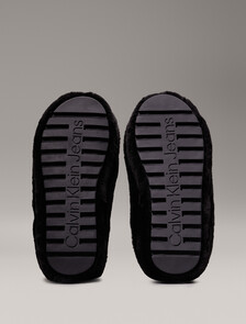 合成毛皮拖鞋, Triple Black, hi-res
