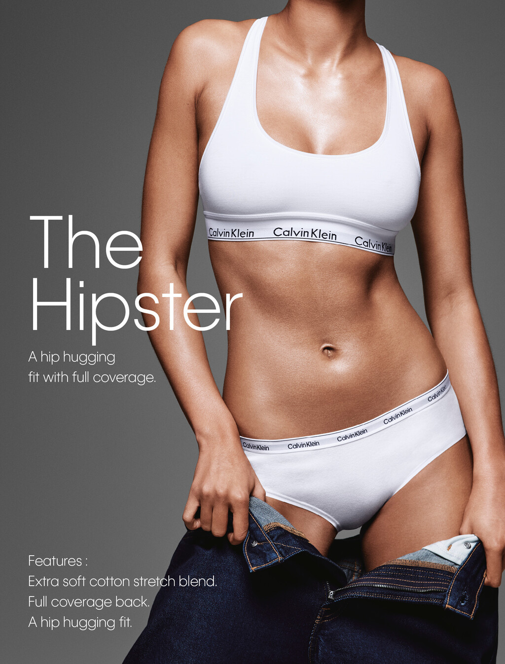 CK Graphic 低腰內褲, MINI STEPPING LOGO BLACK, hi-res