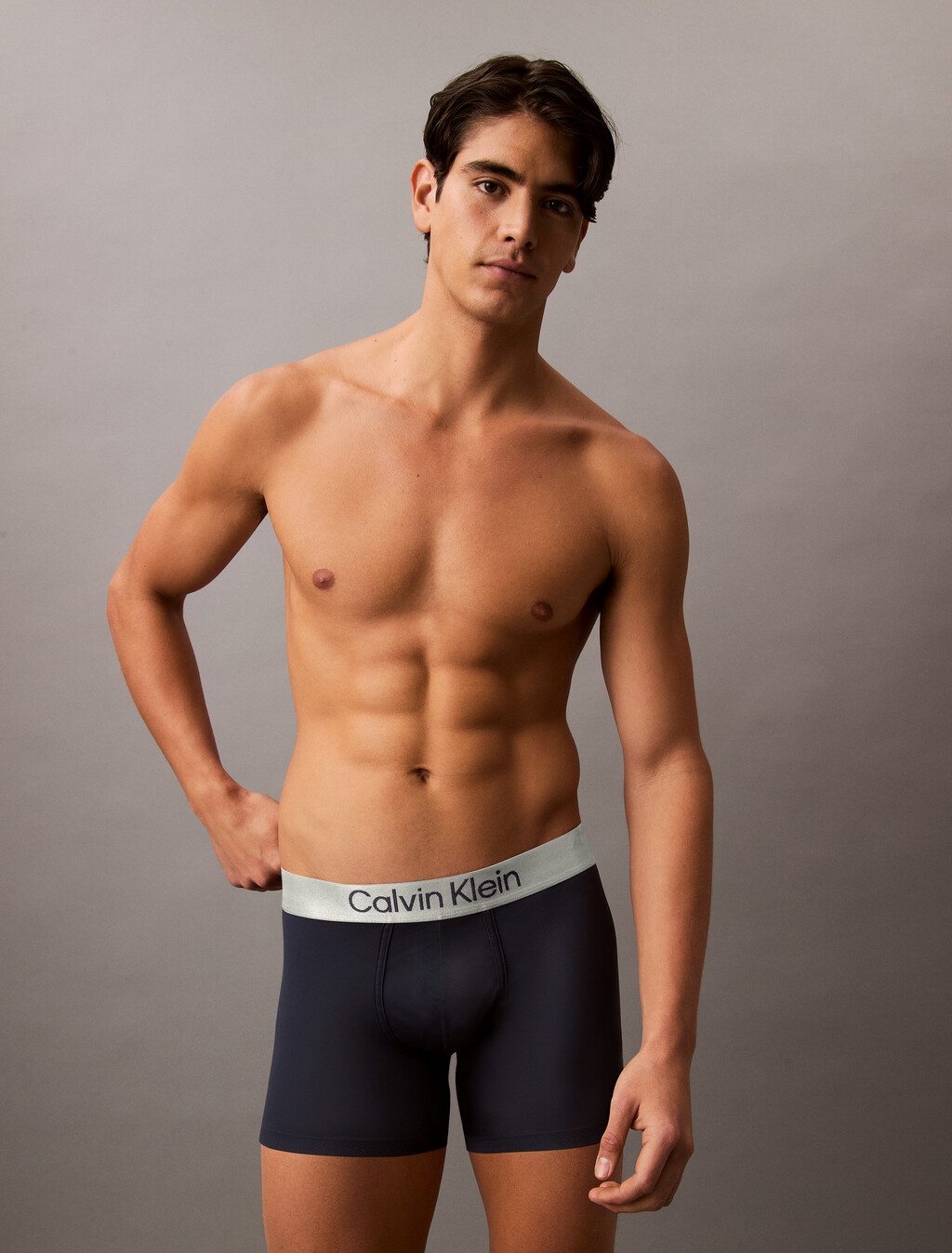 Brushed Microfibre Stretch Boxer Brief, Blue Nights, hi-res