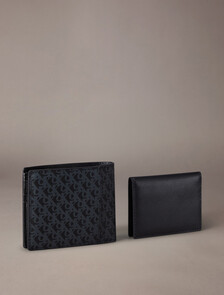 Matte Billfold Wallet With Card Case, Black, hi-res