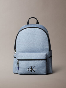 Bold Logo Nylon Round Backpack, Gray Heather, hi-res
