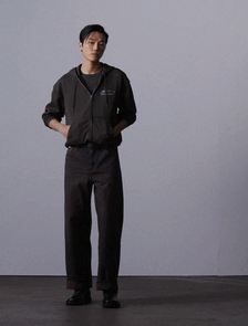 Jung Kook for Calvin Klein 毛圈寬鬆連帽外套, Peat, hi-res