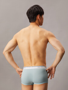 棉質彈性低腰平口內褲 3 件組, Wolf Grey/Blue Shadow/Sterling Blue, hi-res