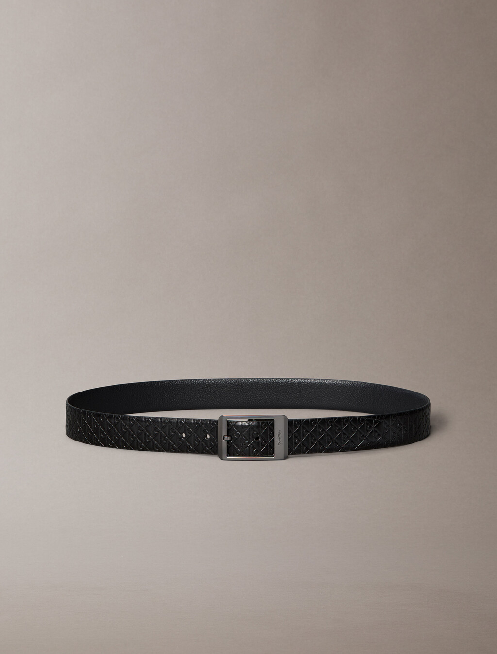 CK Faceted 雙面腰帶, Black  AOP / Black / Matte Gunmetal, hi-res