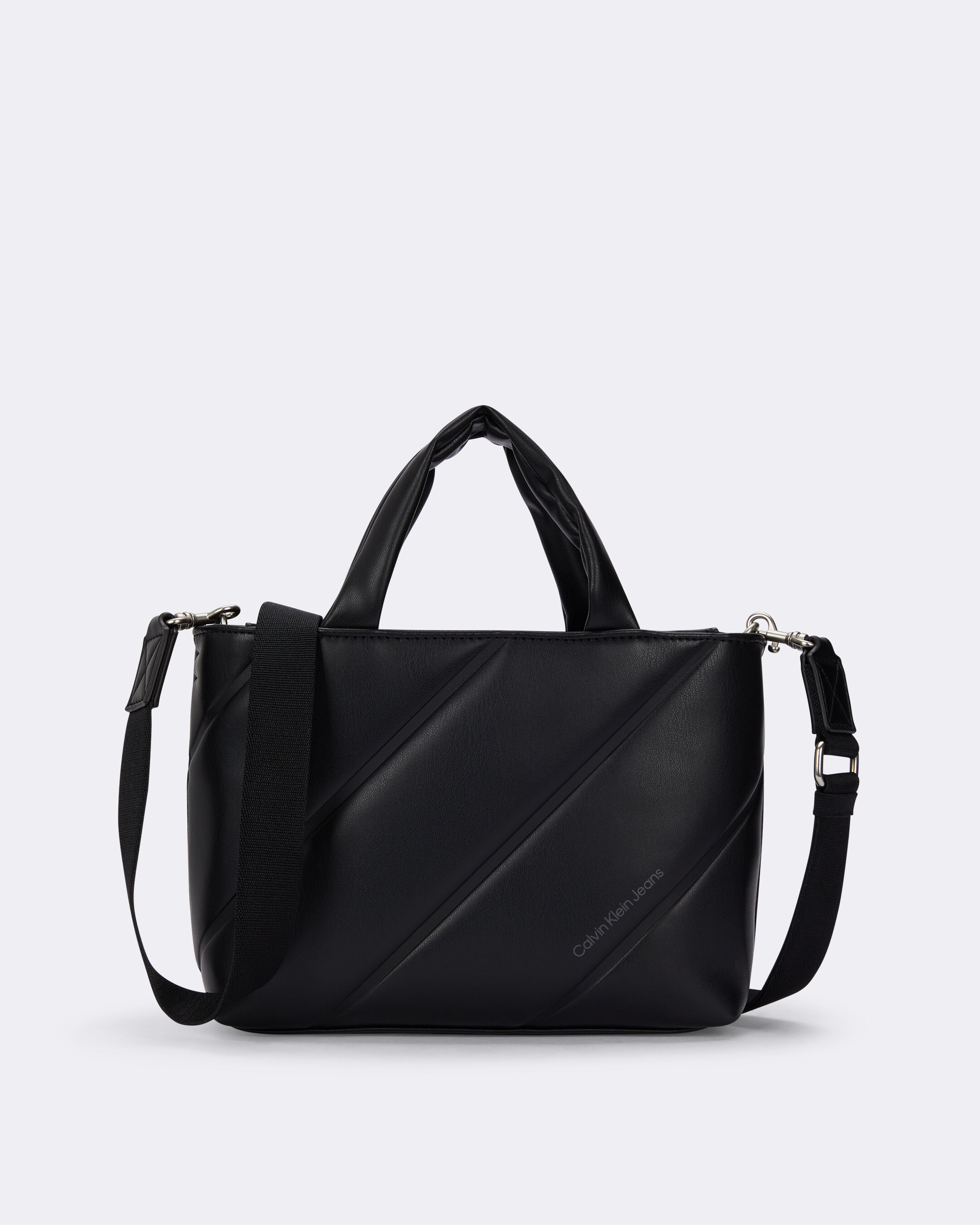 Calvin klein top black leather tote