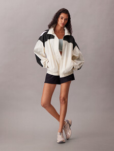 Water-Resistant Performance Track Jacket, black/white/off white, hi-res