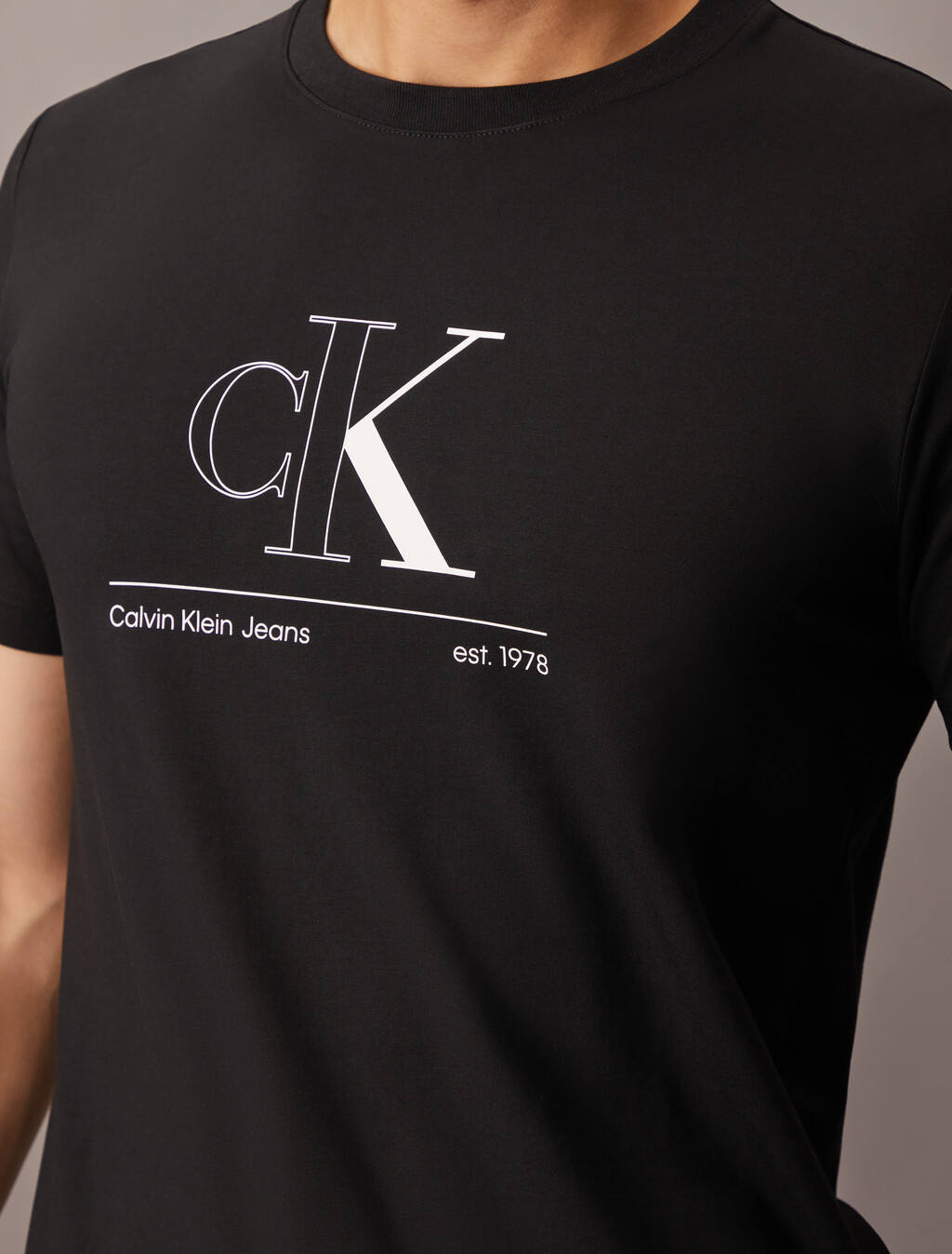 Monogram 框線圖案 T 裇, Ck Black, hi-res