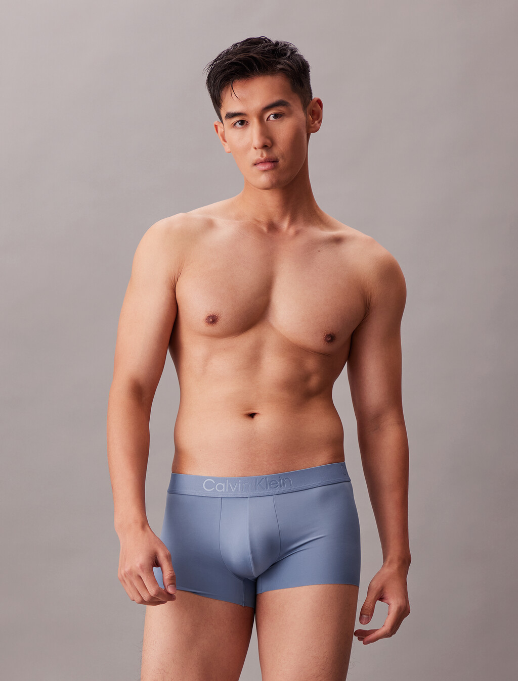 CK Black 超細纖維彈性低腰平口內褲, Blue Tulip, hi-res