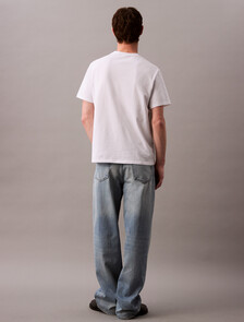學院風 CK 徽章圓領 T 恤, Brilliant White, hi-res