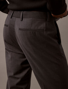 Refined Wool Blend Slim Trouser, Charcoal Heather, hi-res