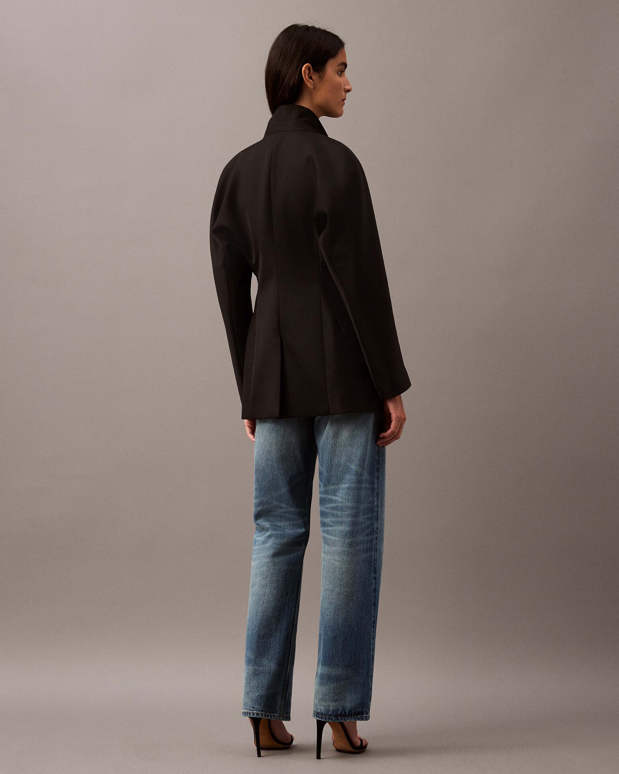 Cavalry Twill Shaped Jacket | black | Calvin Klein Taiwan