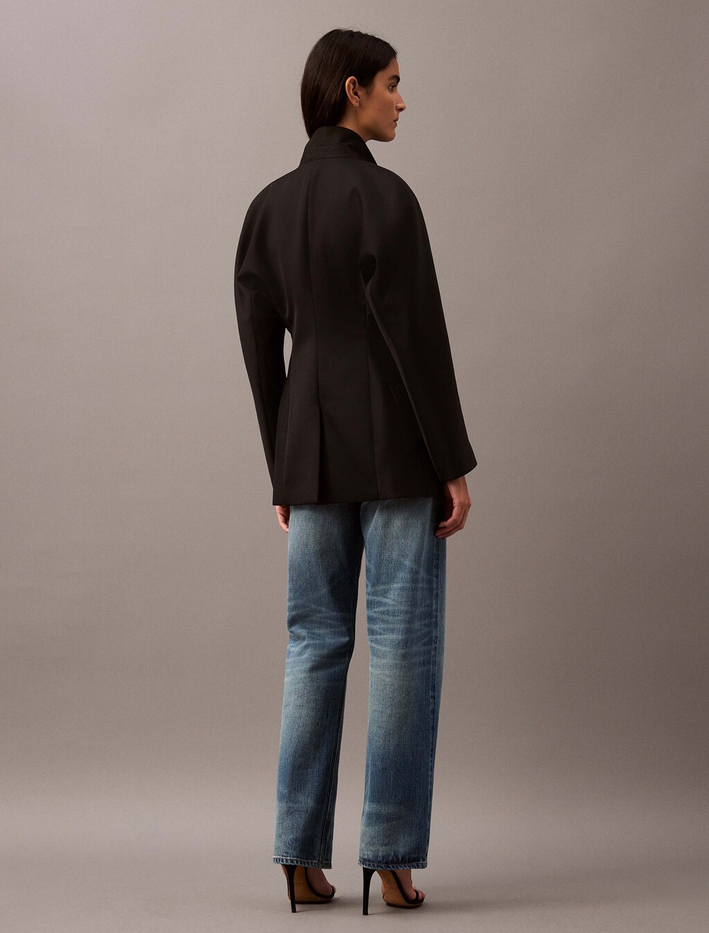 Cavalry Twill Shaped Jacket, Black Beauty, hi-res