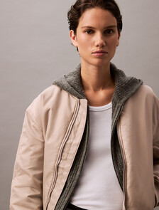 鋪棉尼龍飛行員外套, Goat, hi-res