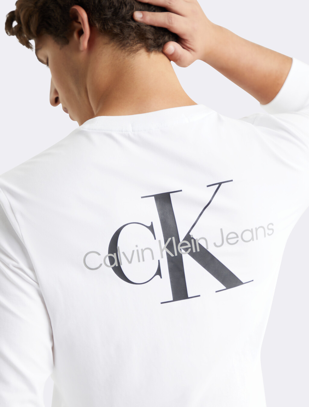 Monologo 後背圖案 T 恤, Bright White/Ck Black, hi-res