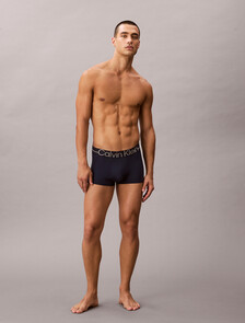 Icon Microfiber Stretch Metallic Low Rise Trunk, Blue Shadow, hi-res