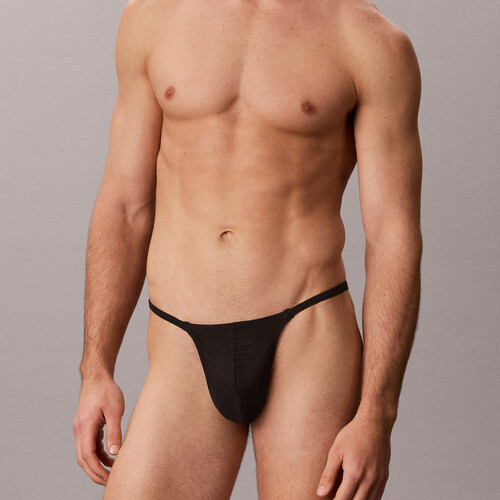 String Thong - Sculpt Lace Black
