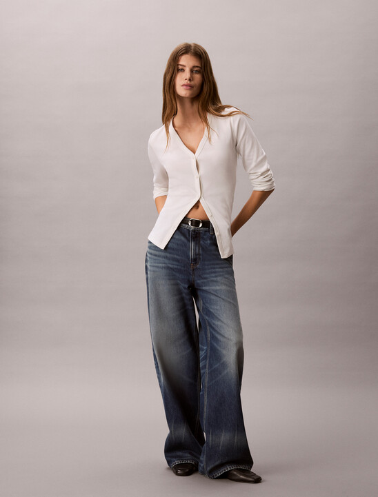 Slim Ribbed Cotton Cardigan