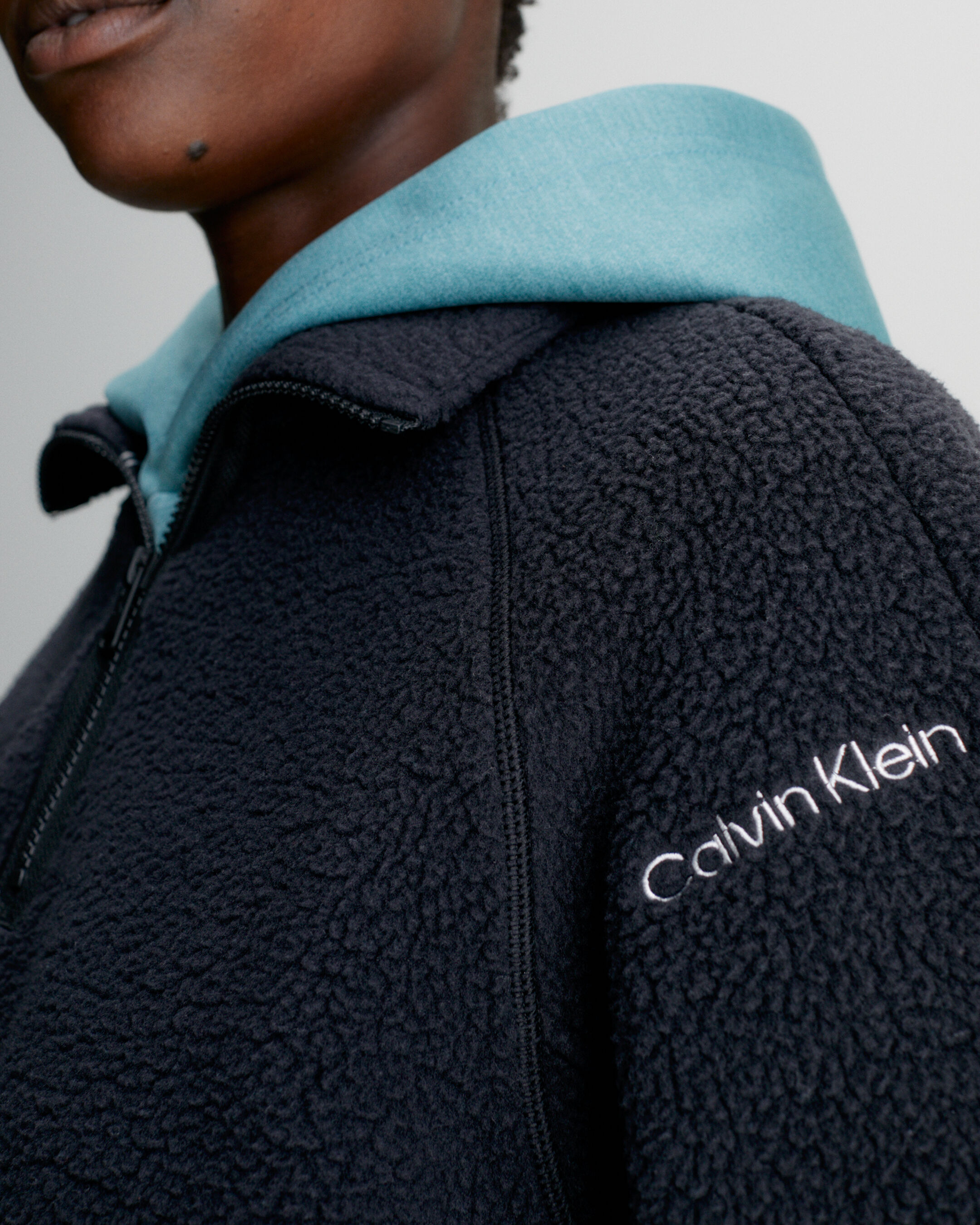 Calvin klein teddy bear hoodie sale