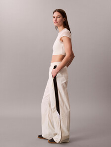 Icon Sport Wide Leg Track Pants, black/white/off white, hi-res