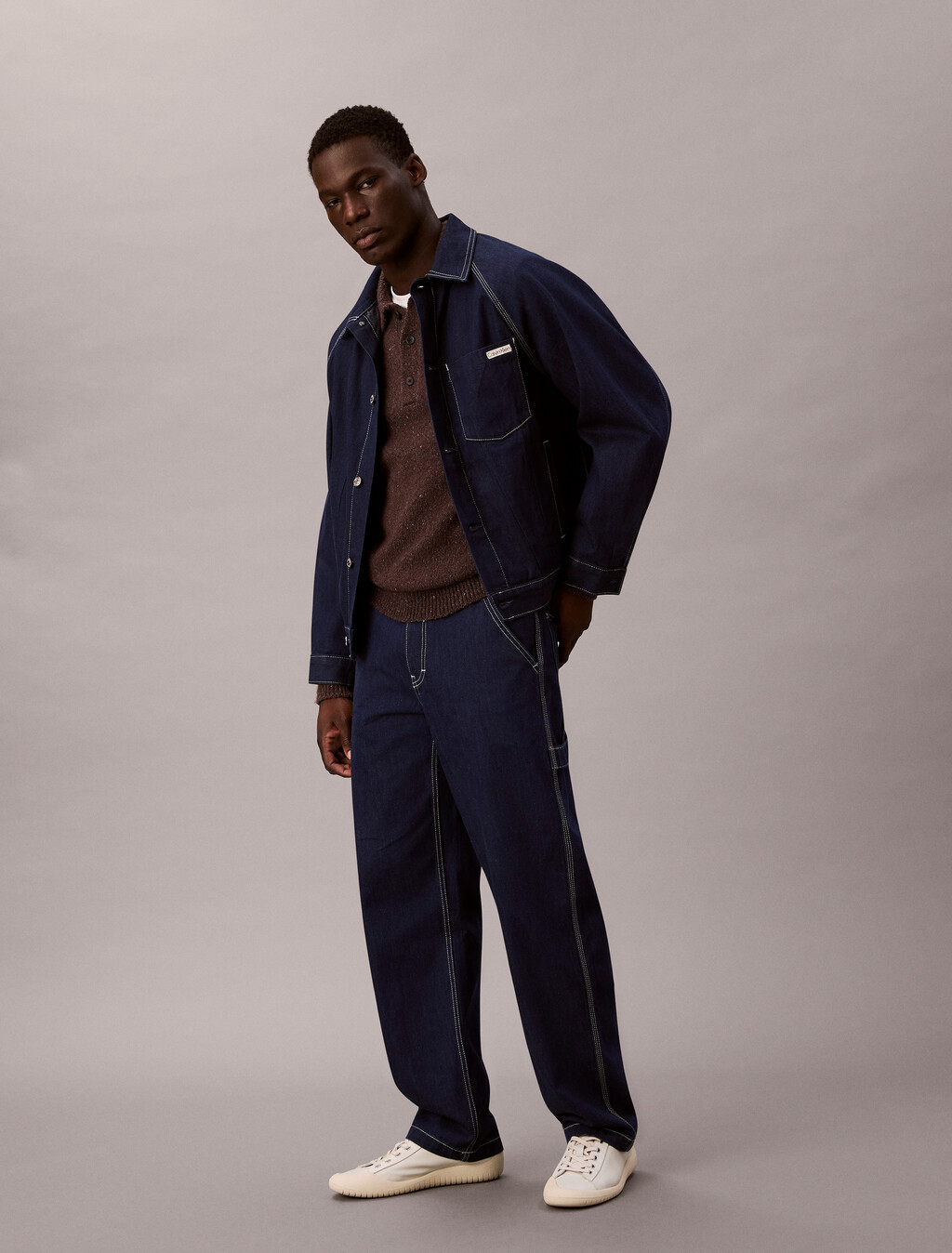 Denim Darted Carpenter Jeans, SHURIKEN RINSE, hi-res