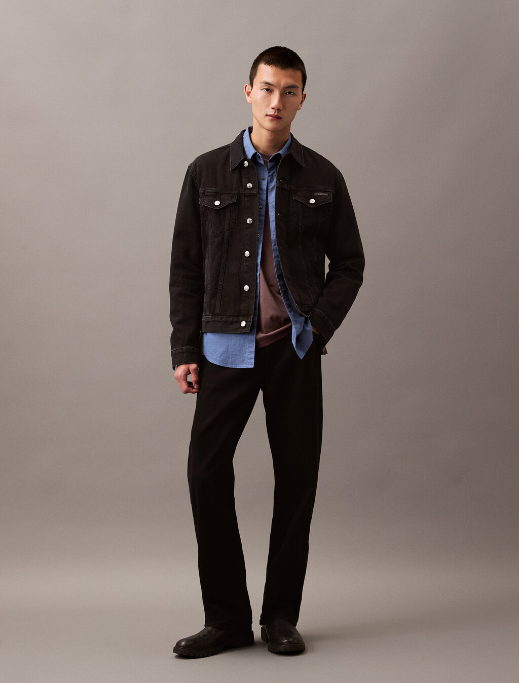 Classic Trucker Jacket, 205 BLACK, hi-res