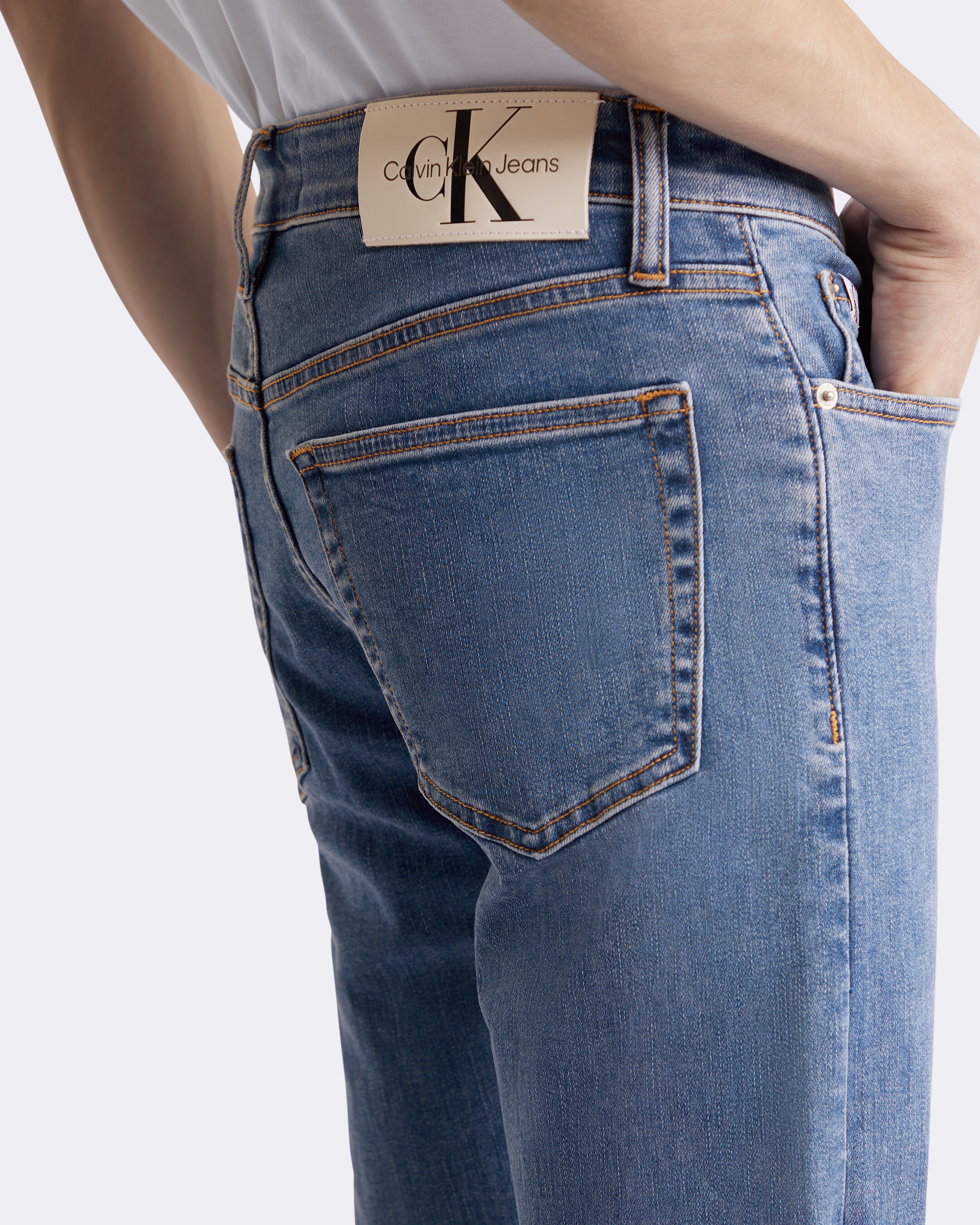 Recycled Cotton Power Stretch Slim Jeans blue Calvin Klein Taiwan