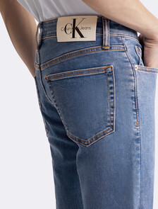 Recycled Cotton Power Stretch Slim Jeans, 078B MID BLUE, hi-res