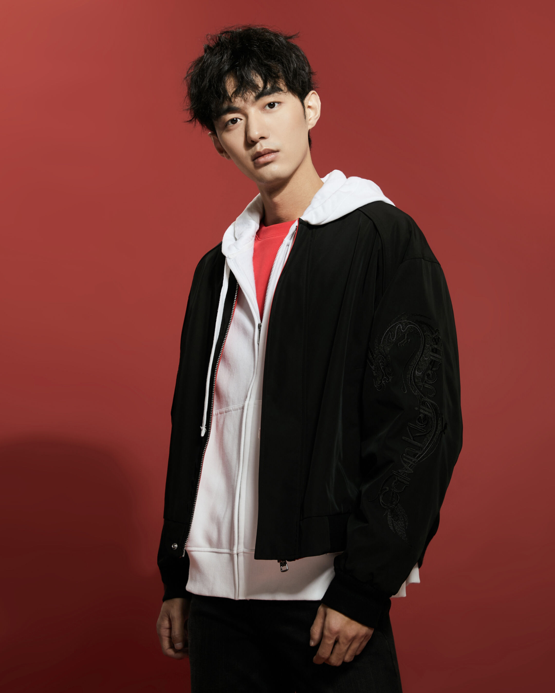 Calvin klein bomber jacket mens store