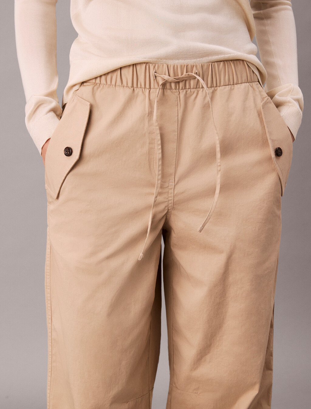 Cotton Twill Cargo Pants, Oxford Tan, hi-res