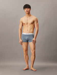 Icon 彈性棉質平口內褲 2 件組, Glacier/ PLUSH MONOGRAM VINTAGE INDIGO, hi-res