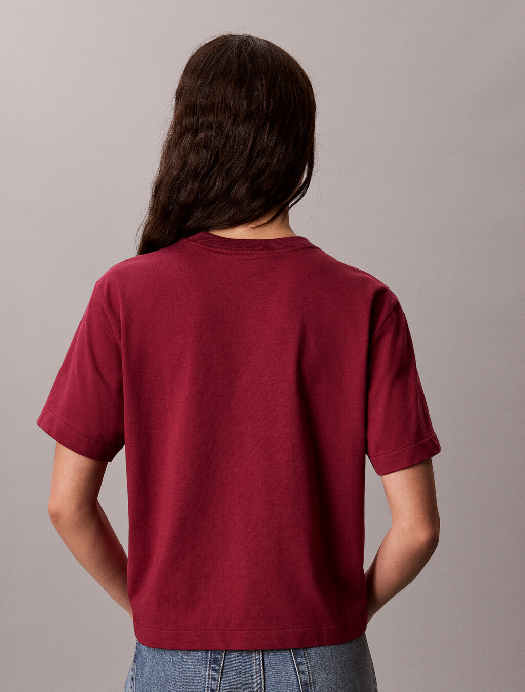 Boxy Metallic Logo T-Shirt, Rhododendron, hi-res