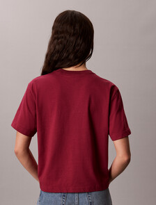 Boxy Metallic Logo T-Shirt, Rhododendron, hi-res