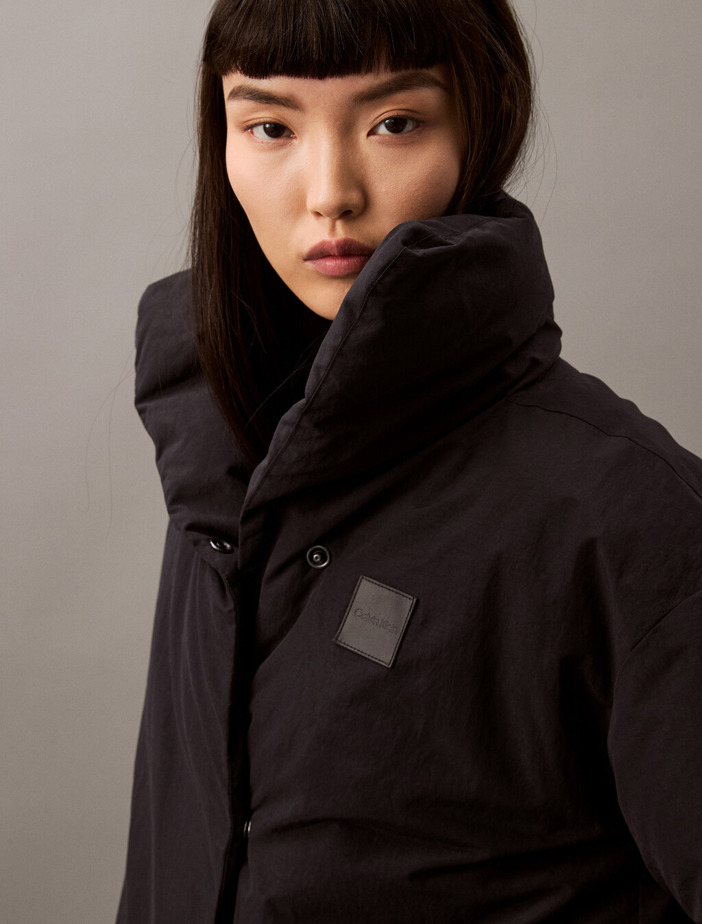 Heavyweight Cropped Puffer Coat, Black Beauty, hi-res