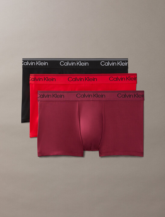 3 Pack Low Rise Trunks - Microfibre Stretch
