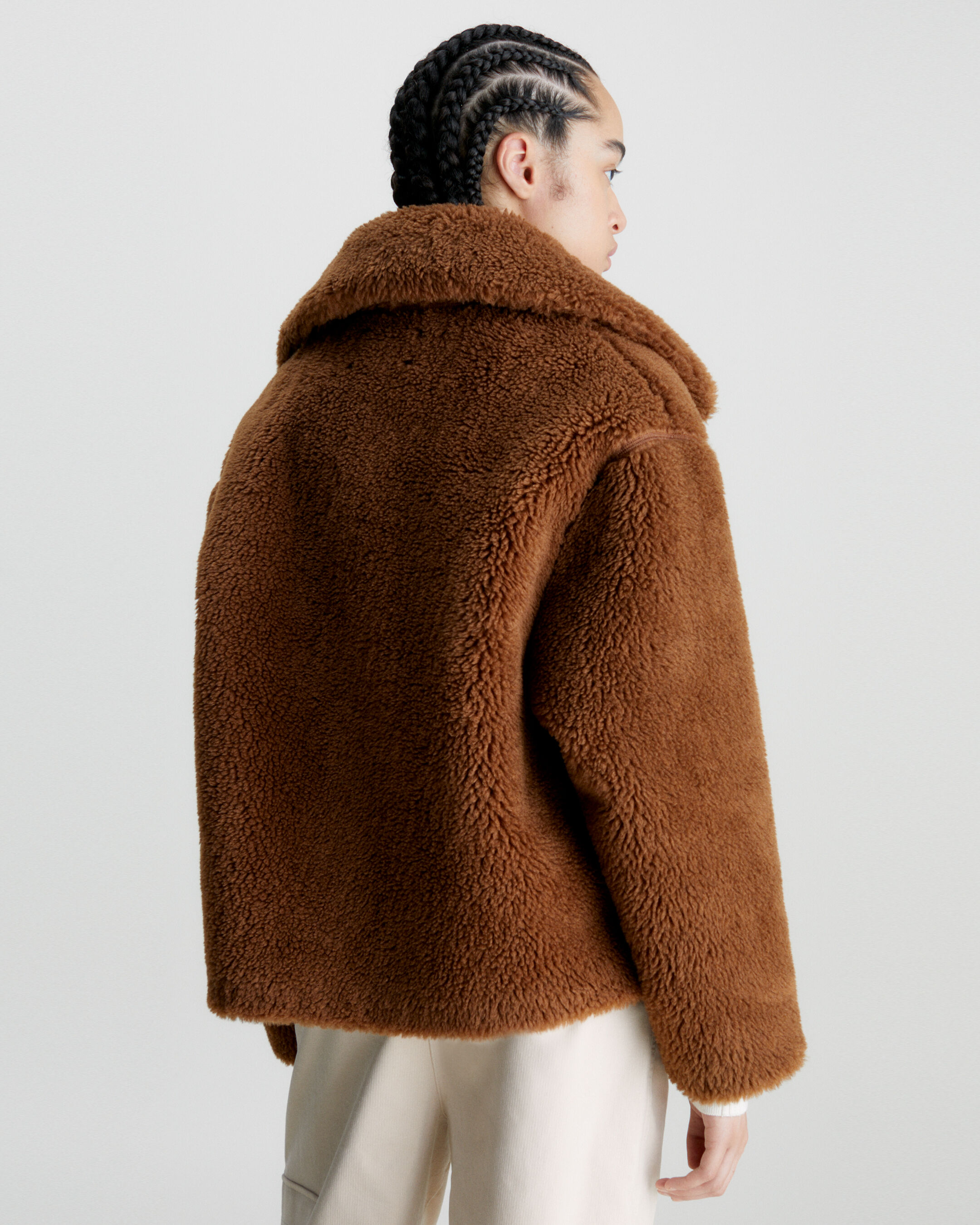 Calvin klein cheap fur hood coat