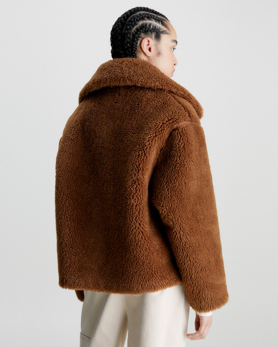Relaxed Bonded Sherpa Jacket