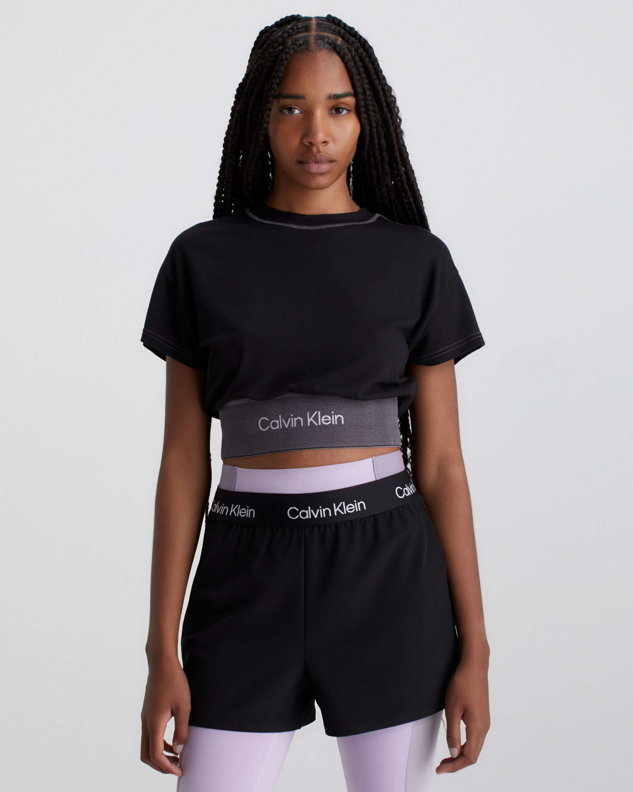 Calvin klein crop discount top and shorts set