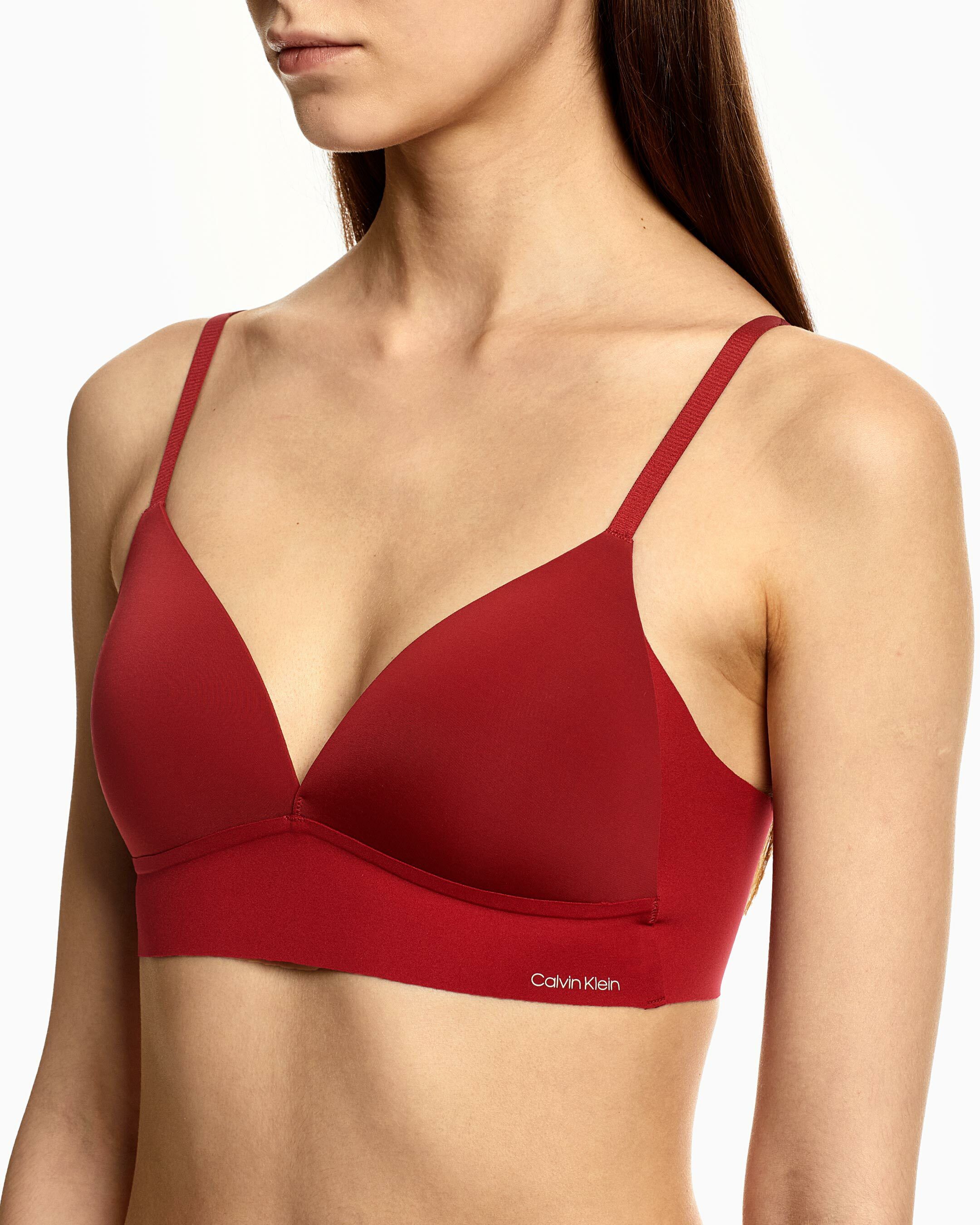 Calvin klein hot sale red triangle bra