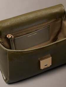 Padded Emblem Hardware Crossbody Bag, Olive Night, hi-res