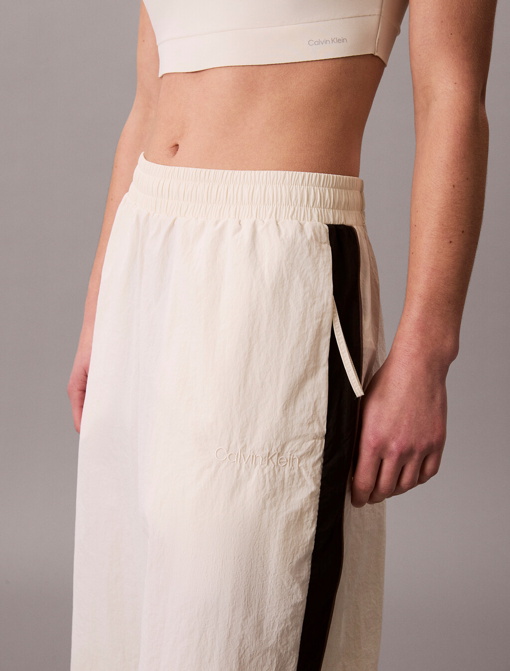 Icon Sport Wide Leg Track Pants, black/white/off white, hi-res