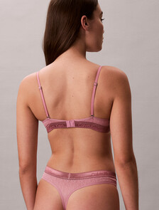 Icon 標誌蕾絲薄半杯式胸罩, Soft Mauve, hi-res