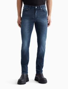 37.5 雙彈力修身窄口牛仔褲, Denim Dark, hi-res