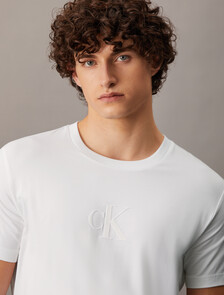 Monogram 修身 T 裇, Bright White, hi-res