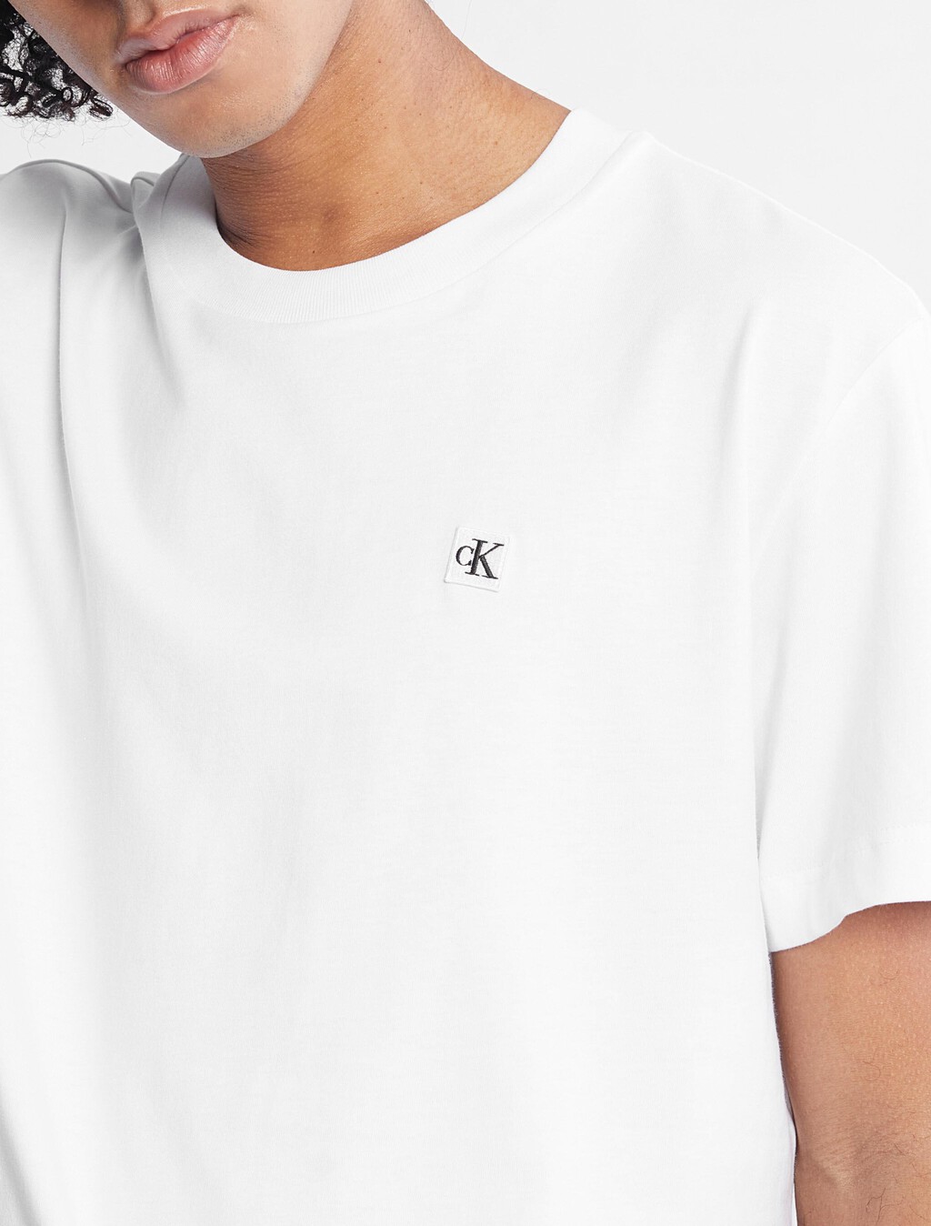 Badge Logo Crew Neck Tee, Bright White, hi-res