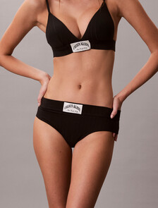 Heritage 經典棉質比基尼內褲, Black, hi-res