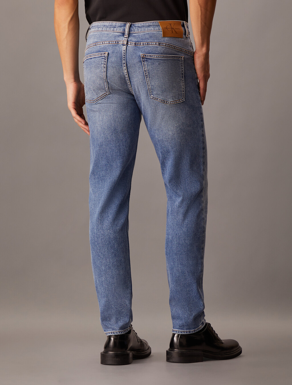 Luxe Lined Body Taper Jeans, Denim Medium, hi-res
