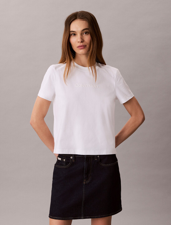 涼感針織圓領 T 恤