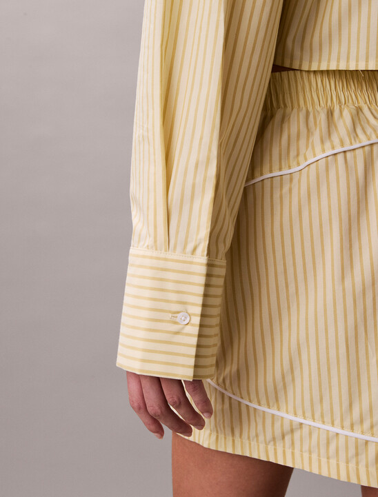 短版府綢棉睡裝上衣