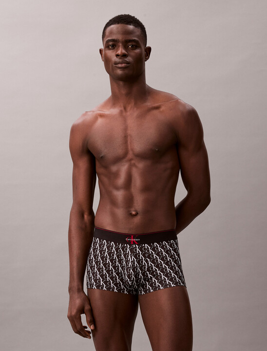 Monogram 圖案低腰平口內褲